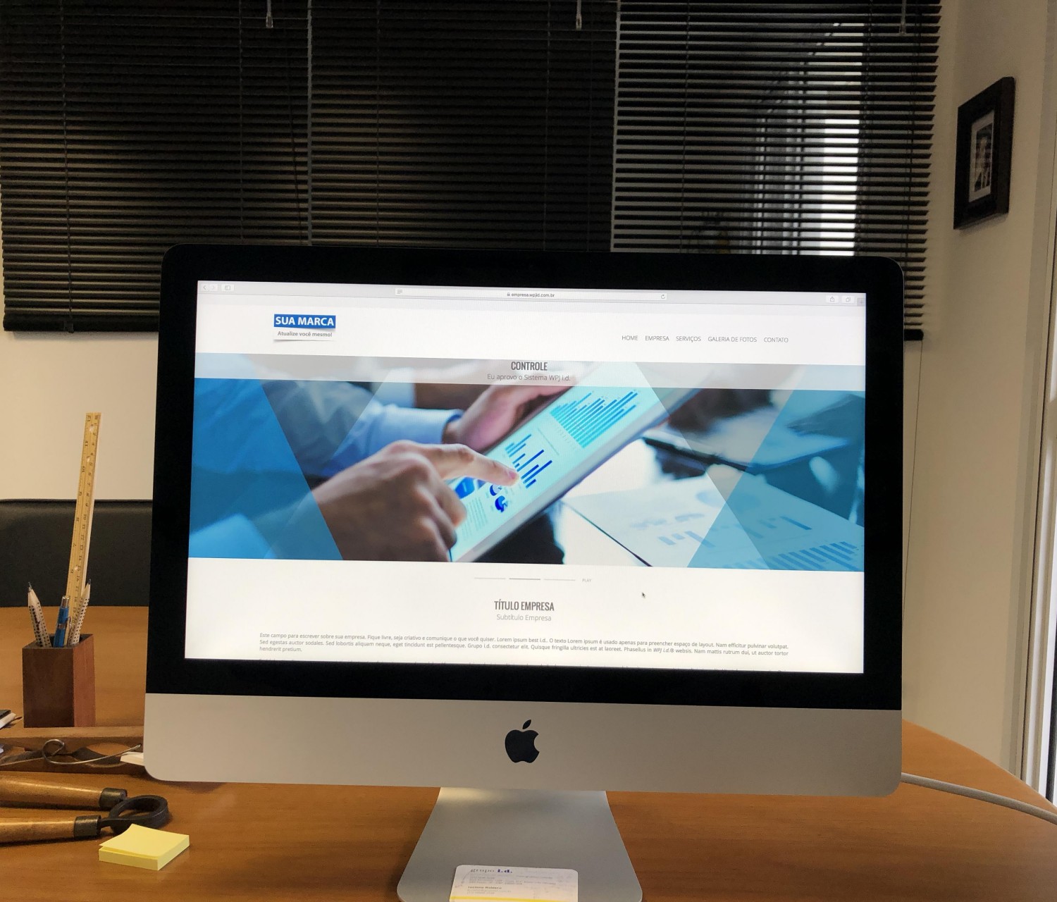 Sistema WPJ i.d. GLIDE, feito para você criar seu site.